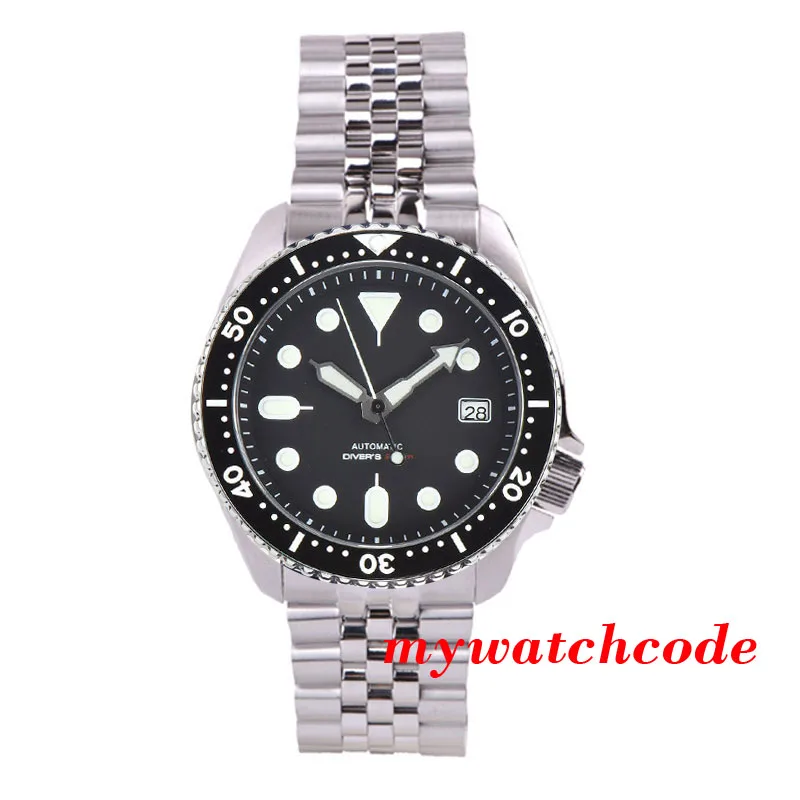 Tandorio nurkowanie SKX Mod zegarek mechaniczny dla mężczyzn luksusowy zegarek ze stali nierdzewnej nh35a 120 kliknięć Bezel prezydent bransoletka