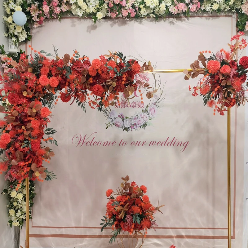 Luxury Wedding Arch Gold Polygon Plating Balloon Frame Floral Stand For Backdrop Birthday Stage Outdoor Hotel Home Decor