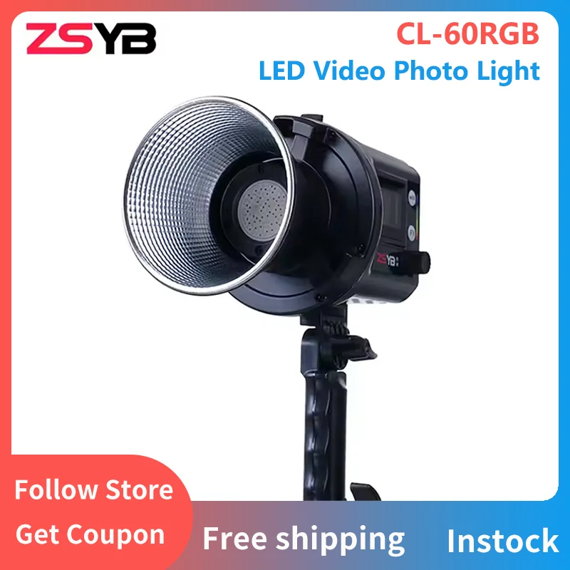 

ZSYB CL-60 RGB Video Light Handheld Portable APP Control Wireless Remote Photographic Lamp For Portrait Wedding Outdoor Shooting
