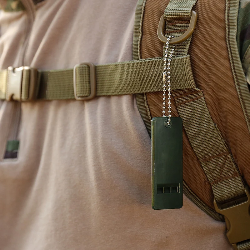 Outdoor Emergency Whistle Multi-audio Distress Whistle with Lanyard Key Chain Survival Whistle for Mountaineering Fishing Boats image 4