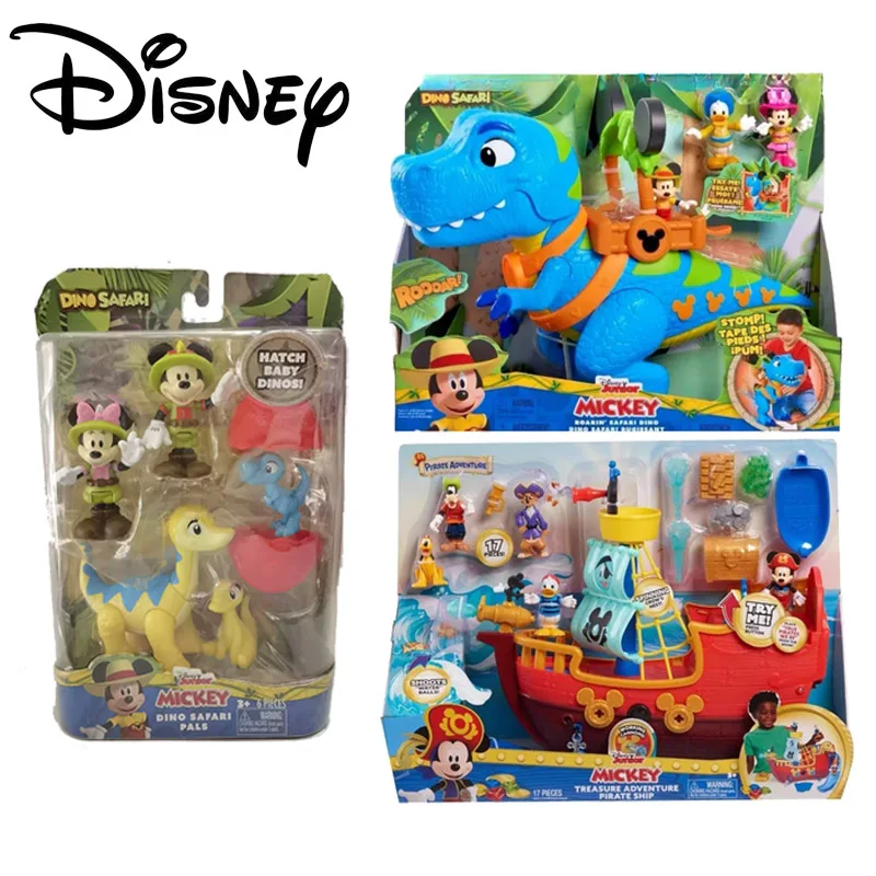 Disney Mickey pirate ship dinosaur scene amusement park children's toys Mickey big house children's gifts