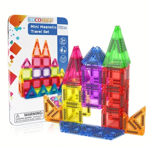 Mini Magnetic Tiles in Metal Box