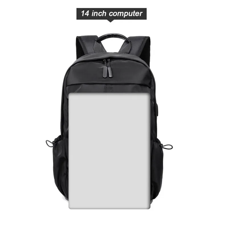 Mochila impermeable antidesgaste para estudiantes con puerto de carga USB para hombres - Mochila de viaje escolar