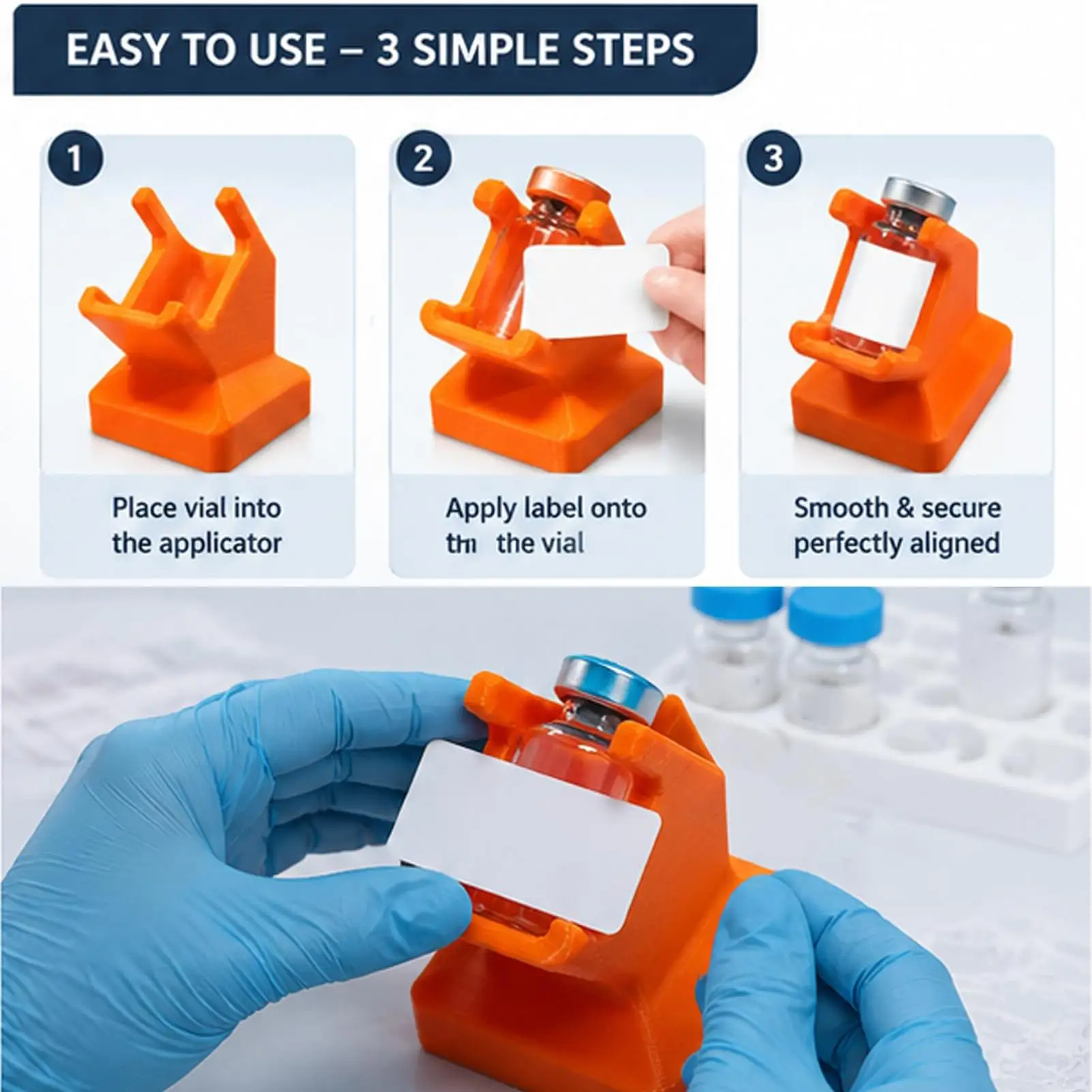Small Bottle Labeling Tool Bottle Labeling Application Supplies Lab Equipped With Precision Alignment Guide Rails For Technician