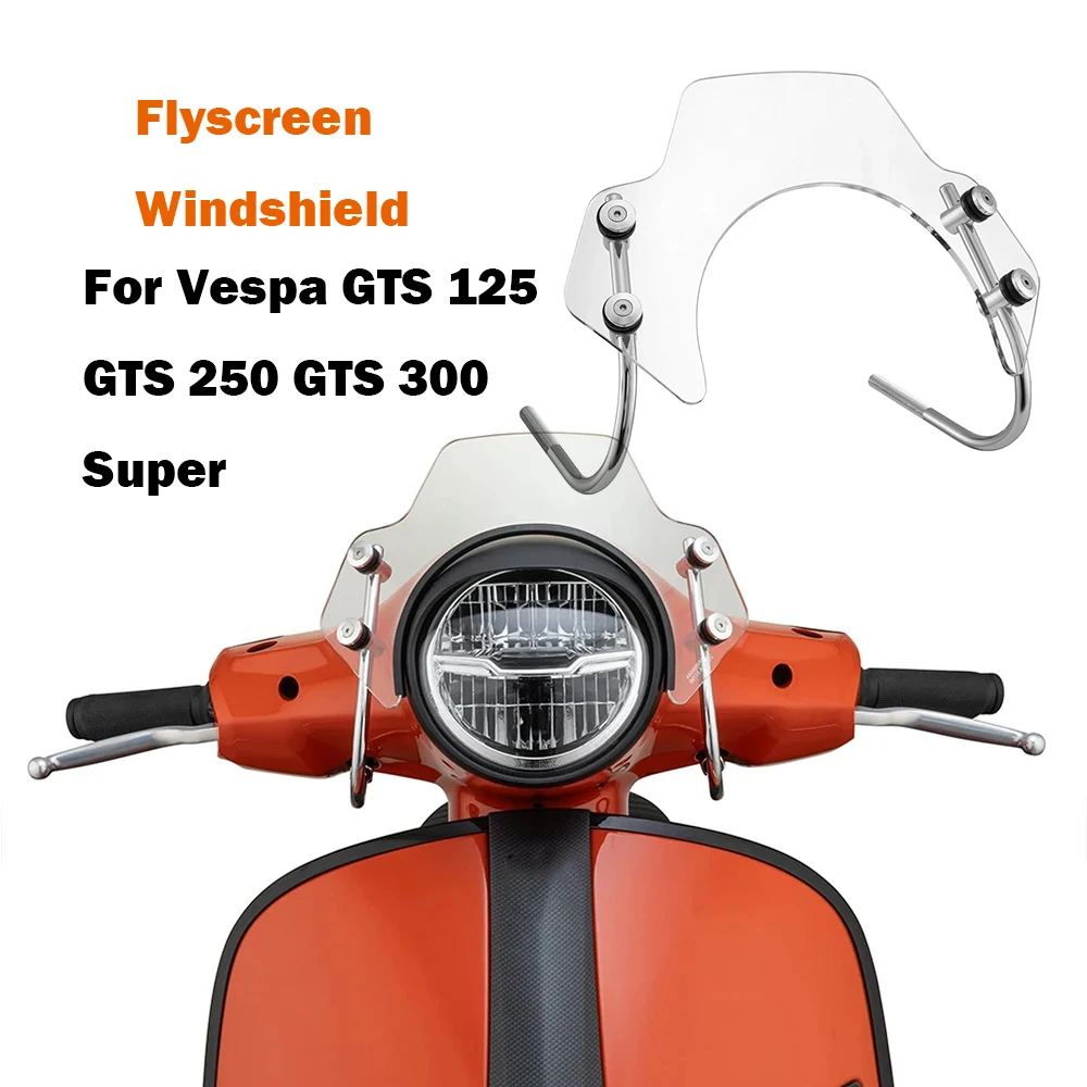 

For Vespa GTS 125 GTS 250 GTS 300 Super 125-300 Accessories Windshield For Vespa GTS300 GTS250 GTS125 Flyscreen Windshield