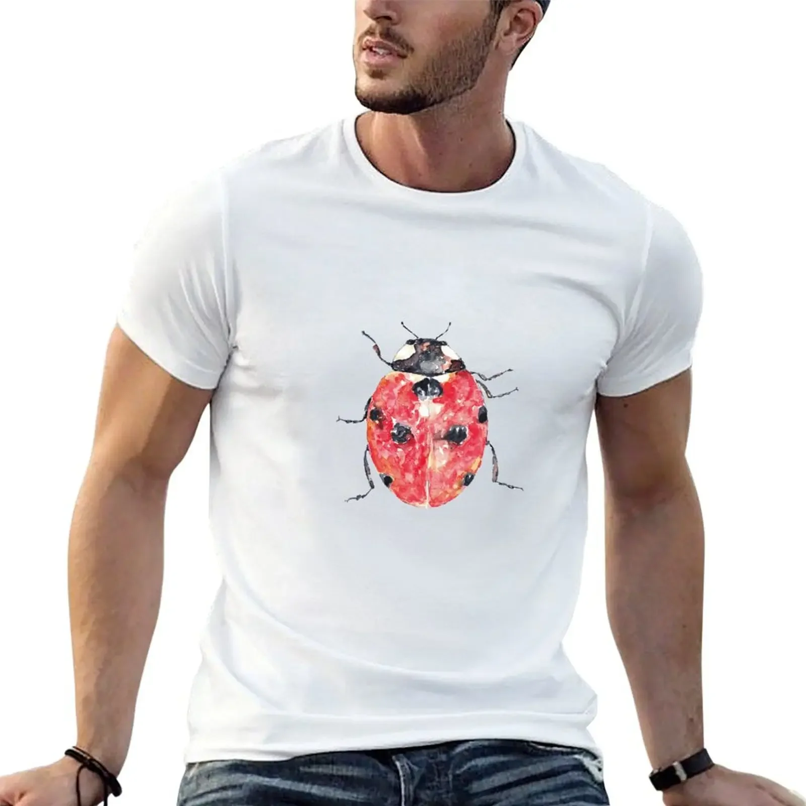 Ladybug beetle painting watercolour T-Shirt essential t shirt oversized t shirt shirts men