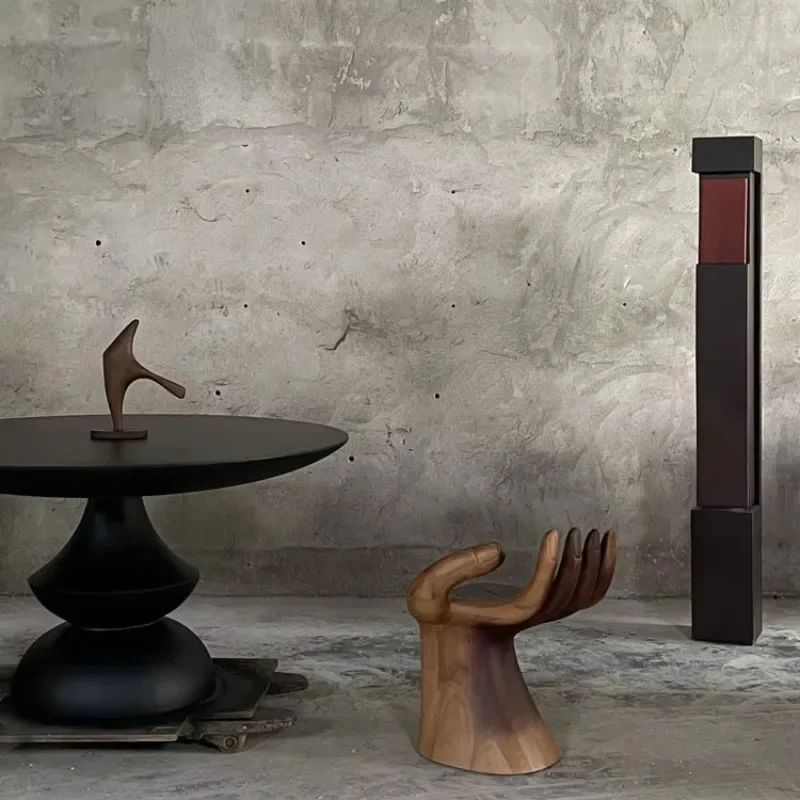 

Современное кресло в форме руки, декоративное кресло для дома, сиденье с резьбой по дереву, кресло с цветочным узором, украшение для дома, отеля, гостиной.