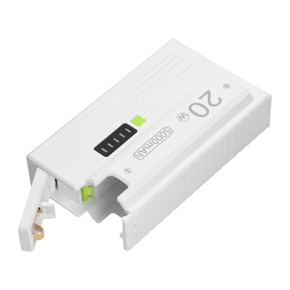 1*21700 Power Bank Cases Battery Storage Box DIY Shell Support 20W Fast Charging with Ejector Plug Without Battery