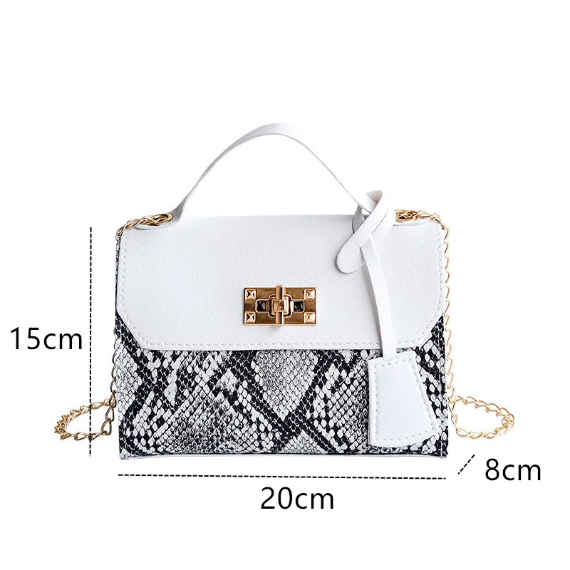 2022 New Messenger Bag for Women Trend Luxury Handbags Camera Female Cosmetic Bag Chain Snake Print Crossbody Shoulder Bags