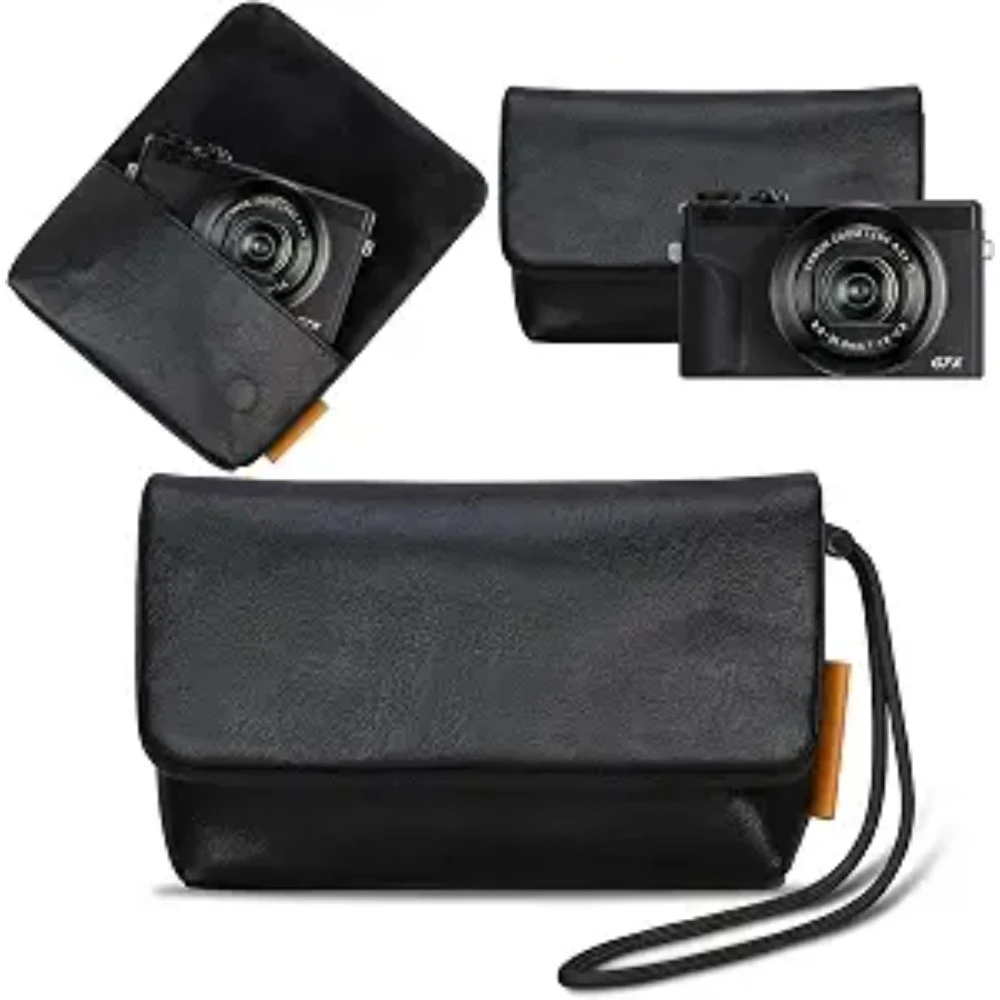 PU Leather Soft Case Pouch Camera Bag For Sony black card RX100 series camera bag G9X micro-single camera LX series storage bag