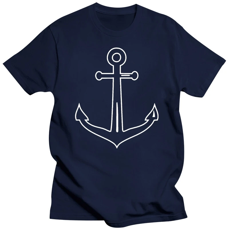 2019 Men T-Shirt Fashion Fashion Men's Tee Shirts Sailor Team Anchor Rockabilly Old School Hot Rod Biker Retro Skate T shirt