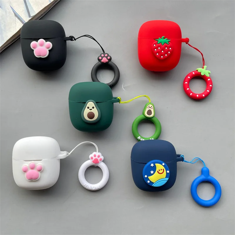 Cartoon Silicone Earphone Case For Jbl Tune Flex 2 Cover Shockproof-Shell Washable Housing Anti Dust Bags For Jbl Tune Flex