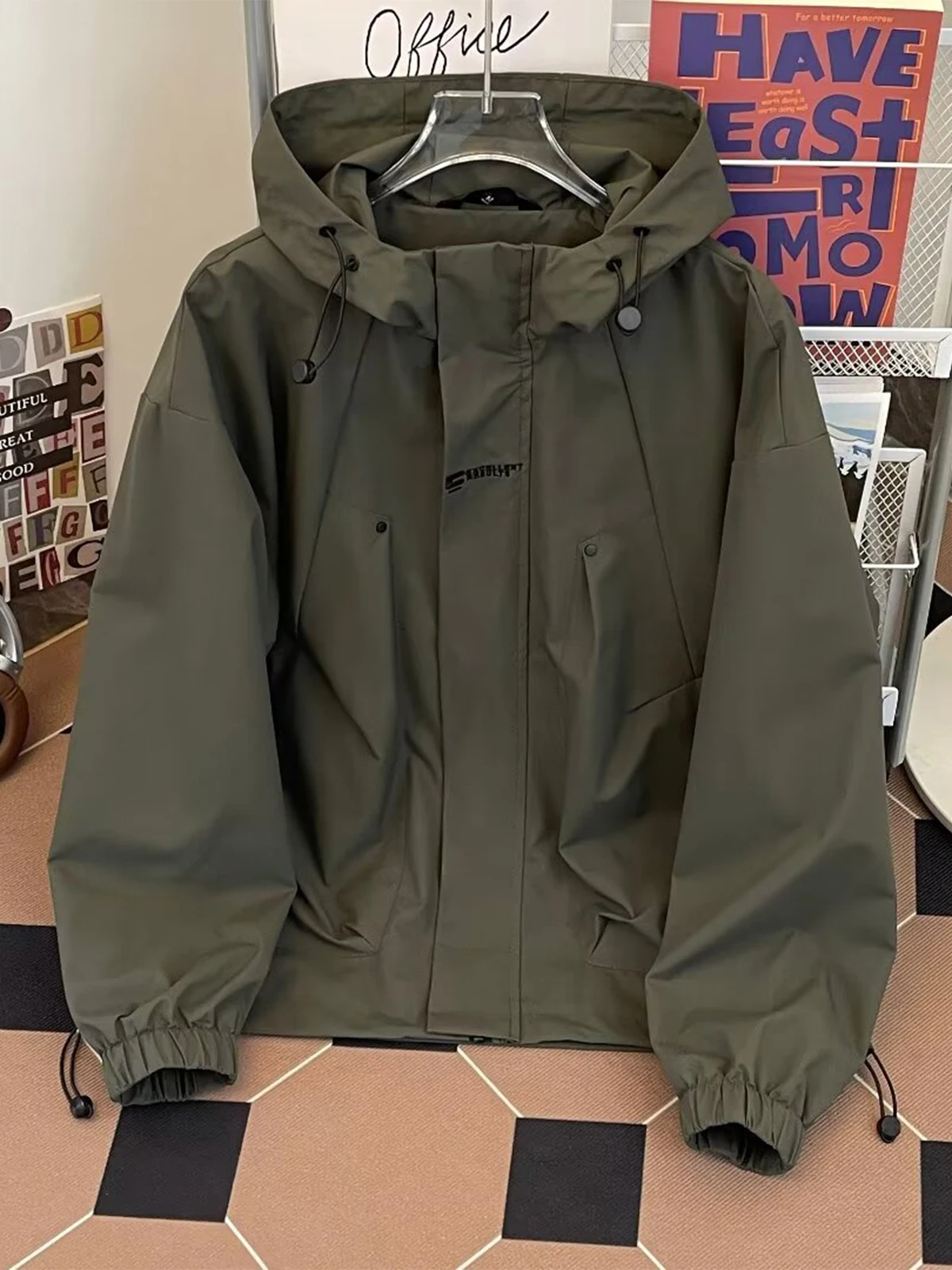 Outdoor Climbing Windbreaker Jacket Unisex Sports Windproof Workwear Advanced Hooded Sun Protection Baseball Uniform Coat