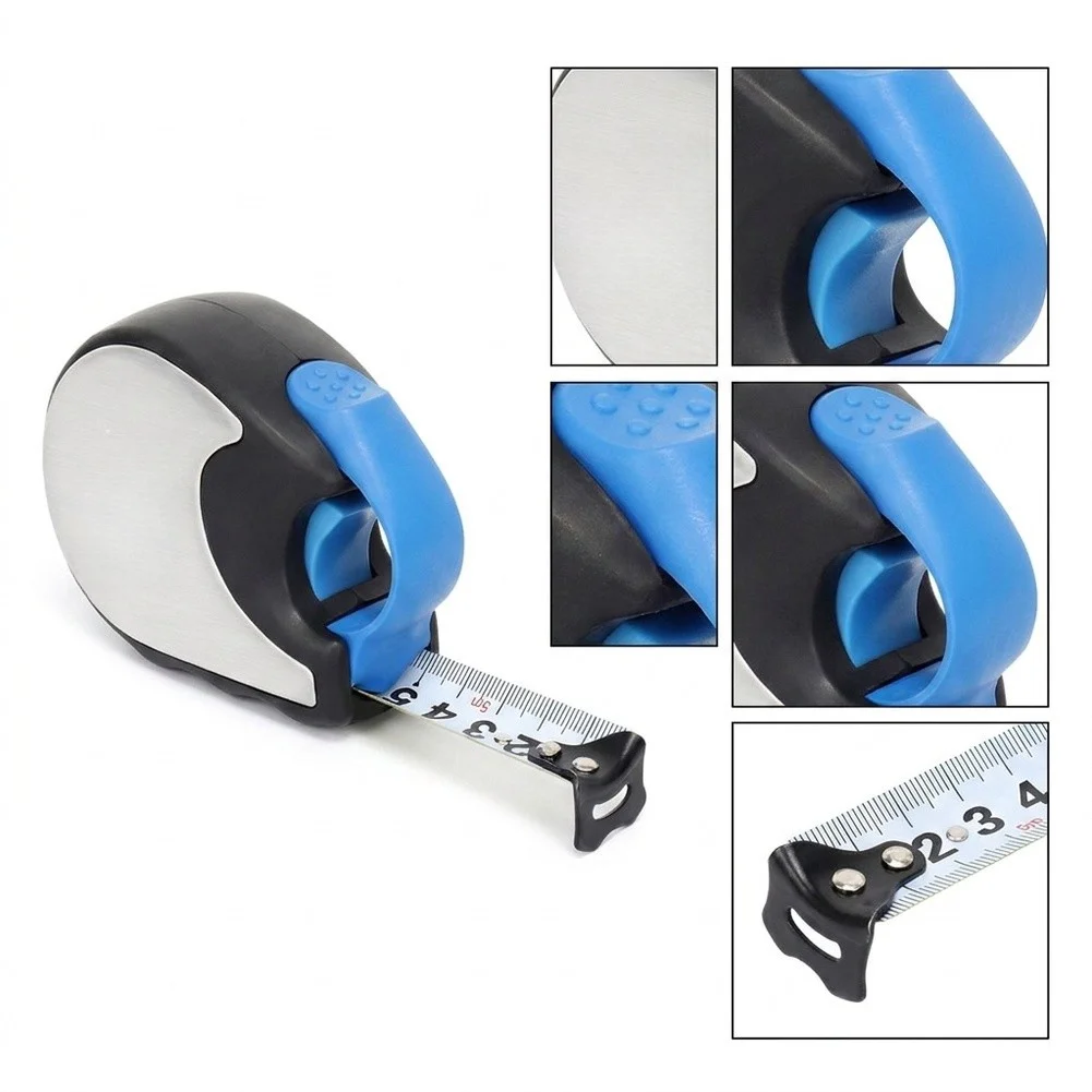 Multifunctional Steel Tape Measure 10m Featuring Auto Lock Button Non-Slip Handle and High-Stiffness 304 Stainless Blade