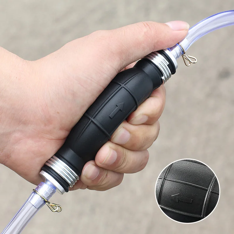 6mm/8mm/10mm/12mm Handy Manual Gas Oil Pump Car Fuel Pump Rubber Aluminum Hand Straw Pump for Car Boat Marine Outboard