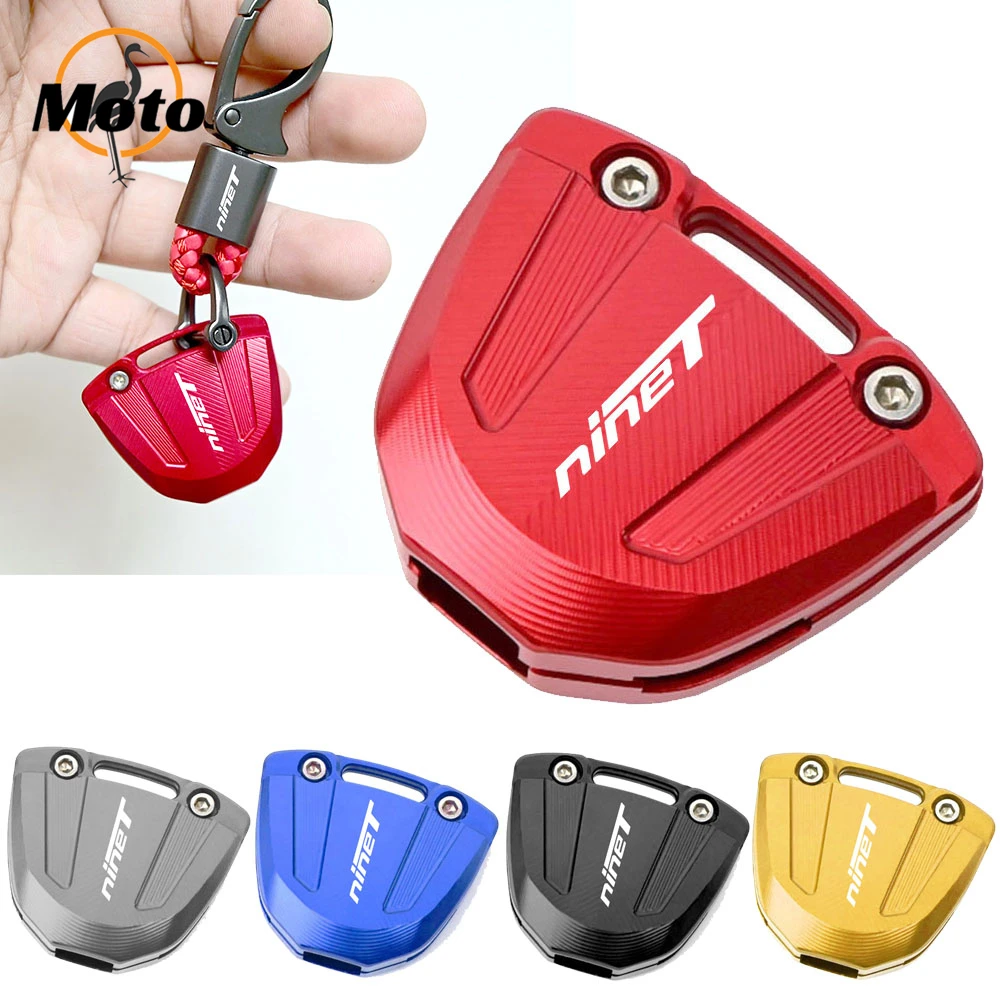 New For BMW Ninet Nine T Ninet R9t Motorcycle CNC Accessories Key Cover Case Shell Protection Keychain Key Chain Ring