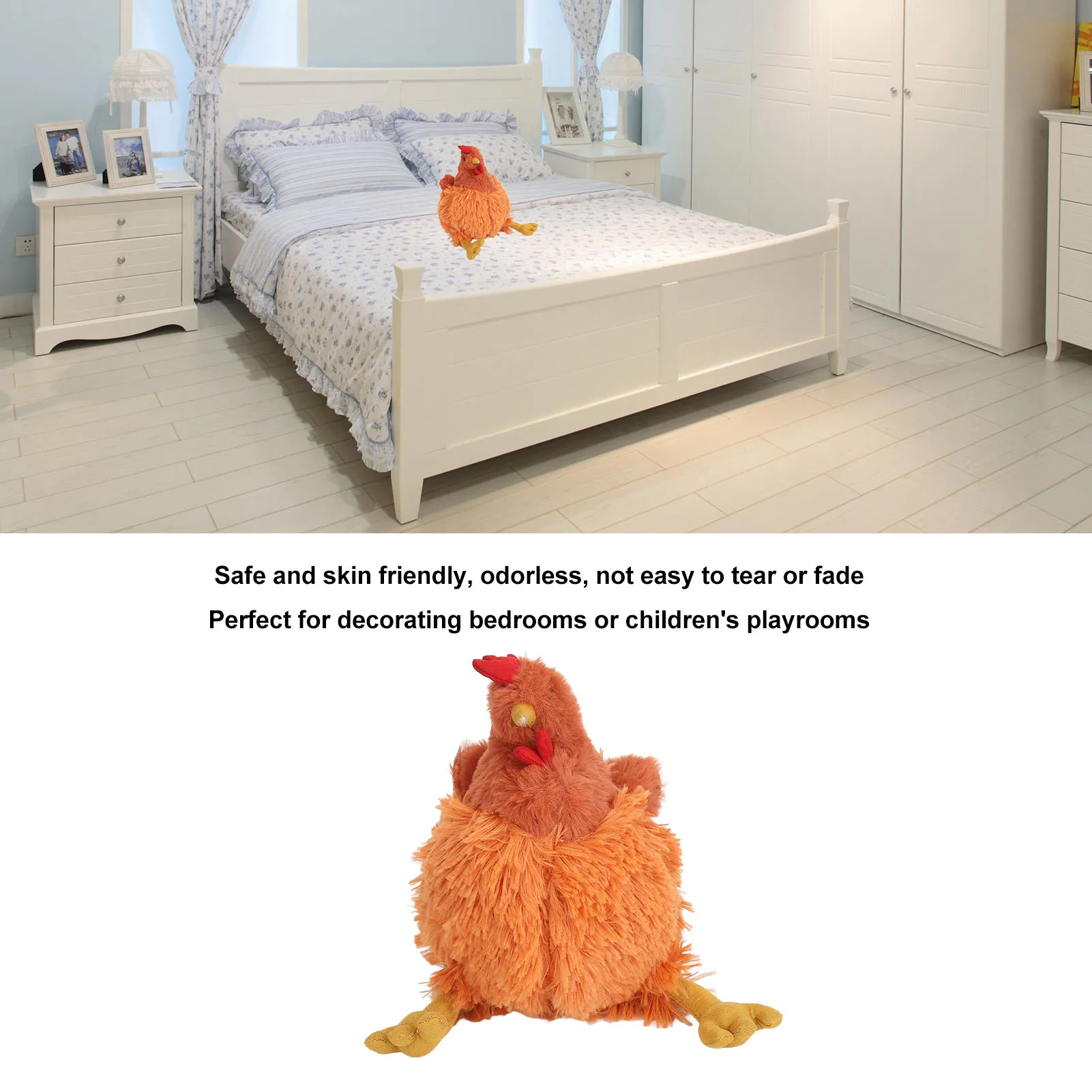 

Soft Realistic Small Chicken Farm Stuffed Animal Cute Plush Toy Suitable for Children Bedroom Playroom Rest Companion Gift