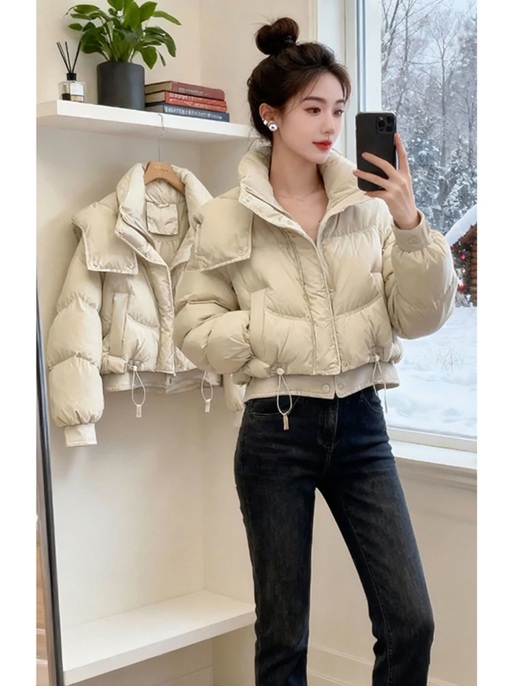 

Хлопковый джет для пригородных поездок на работу с воротником-стойкой, 3D пошив, свободный крой, повседневная повседневная одежда, удобная атмосфера