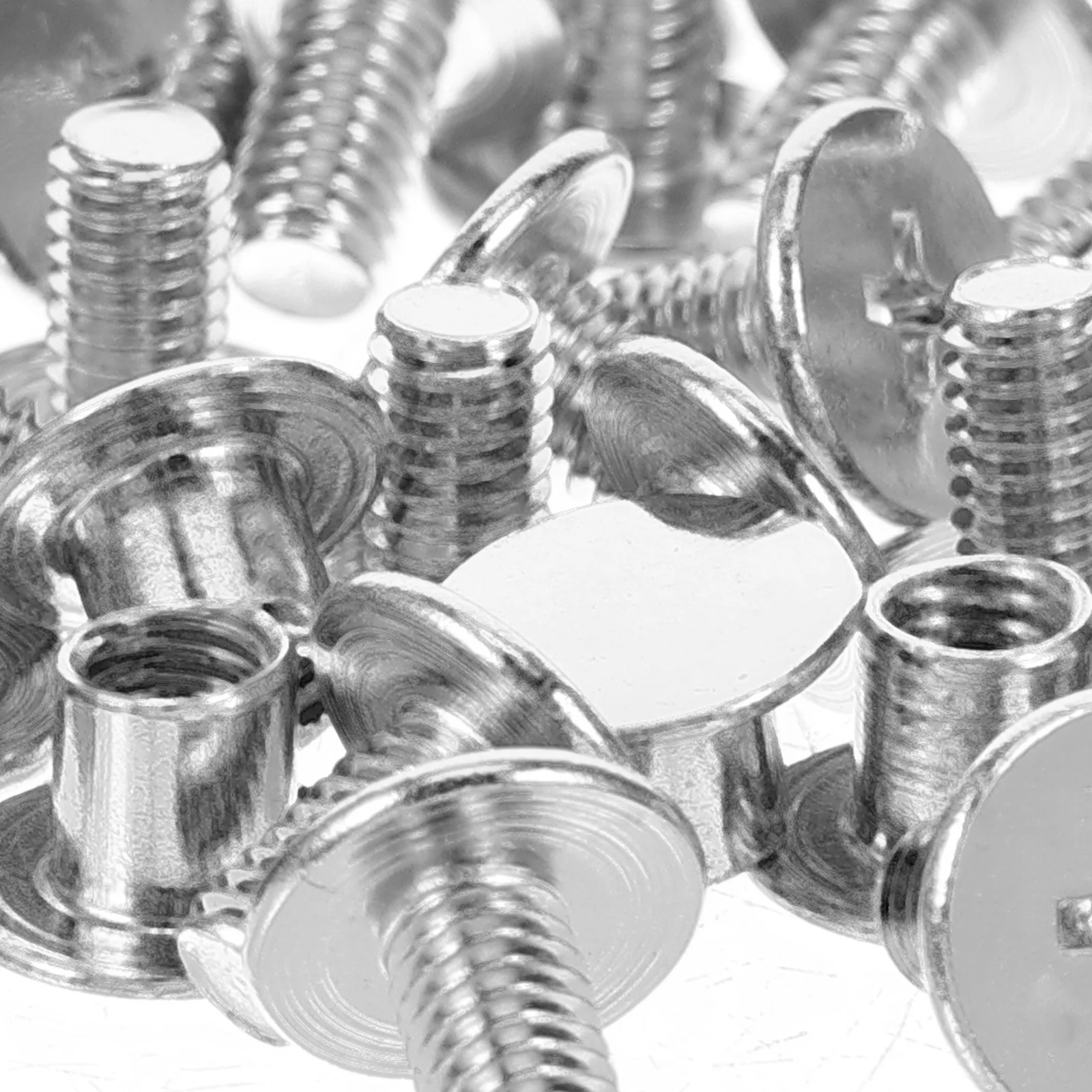 

50Pcs Book Screw Rivets Metal Binding Screws Easy Installation Album Photo Craft Kit Screw Caps Grey Metal Book Screws