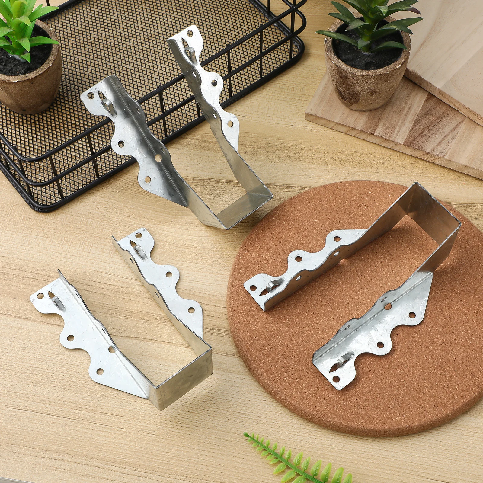 

20 шт., соединительные вешалки из оцинкованной стали, сверхмощные кронштейны для крепления на лице, устойчивые к атмосферным воздействиям структурные опоры для сарая