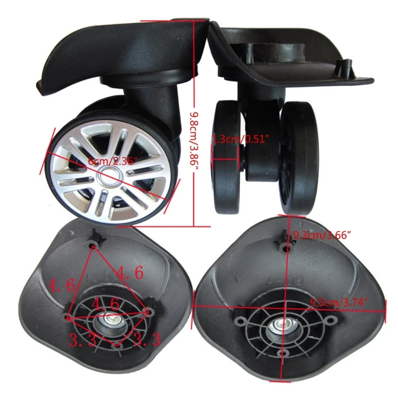 A09 Wheel Repair Kits Left & Right Swivel Wheels Convenient Trolley Case Luggage Caster Wheel  Luaggage Replacement Wheel