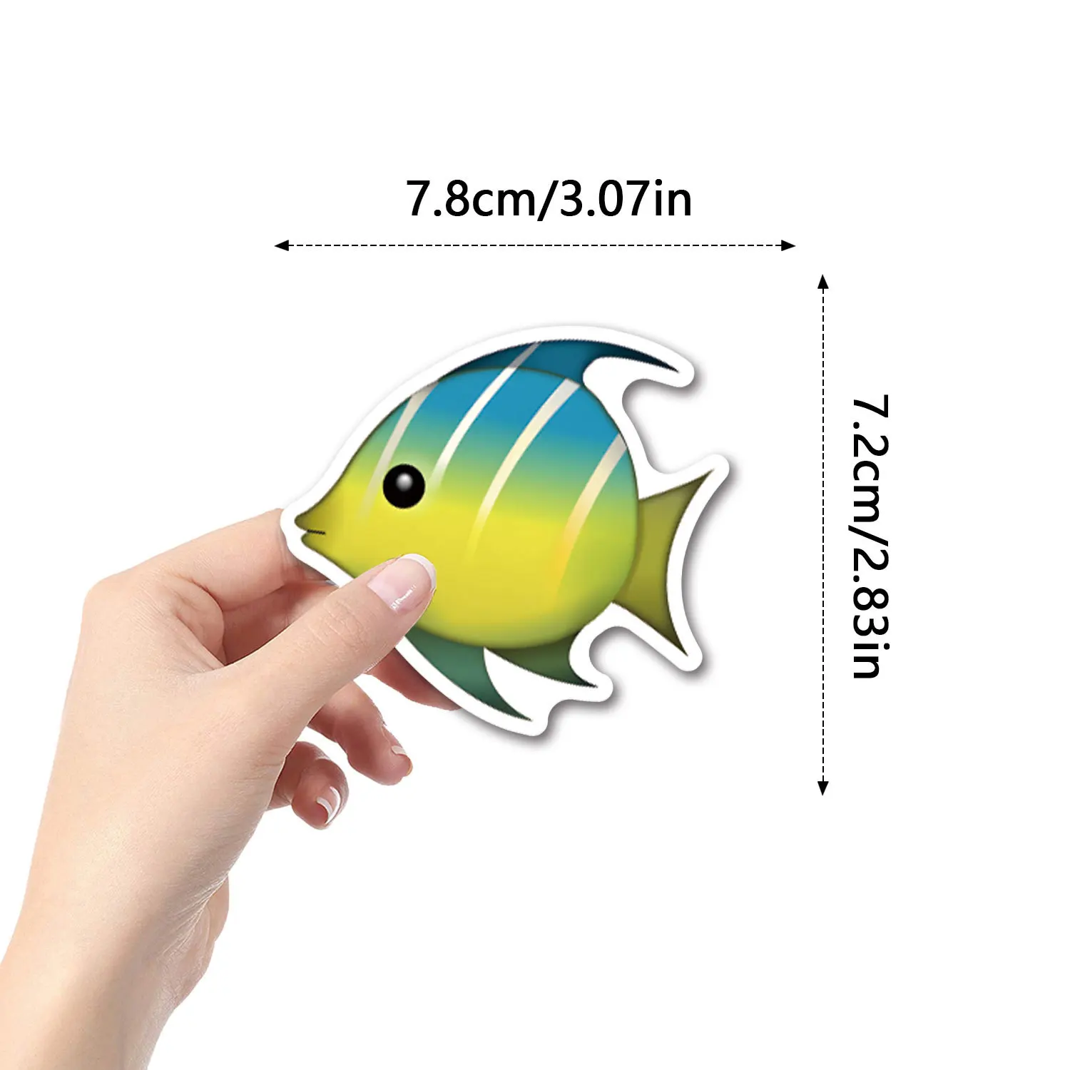 

55/110PCS Cartoon Deep Sea Fish Graffiti Stickers DIY Luggage Laptop Phone Guitar Car Bike Phone Decals Kids Toys Gifts ﻿