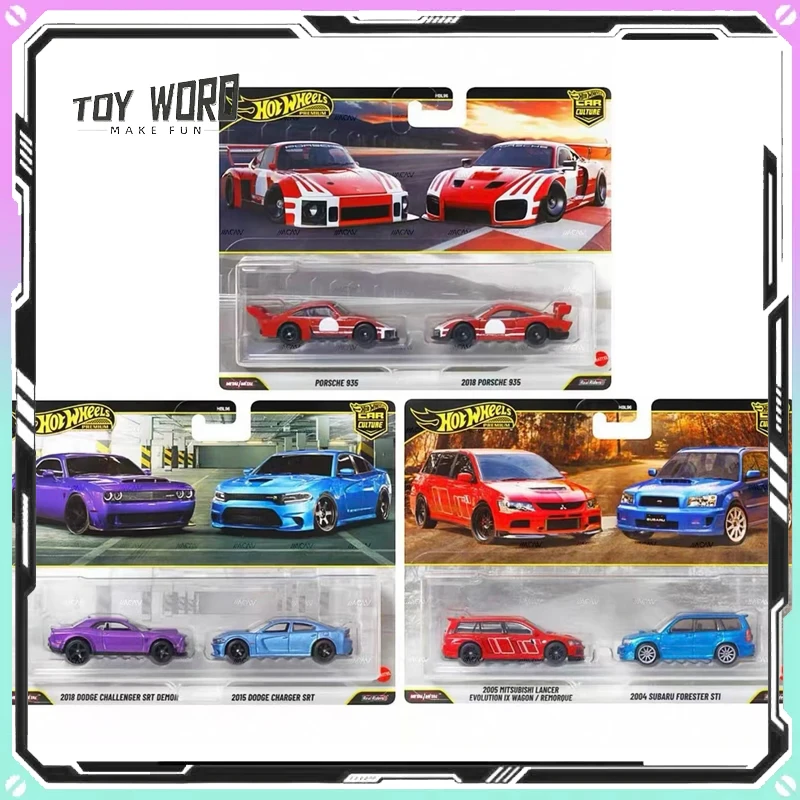 

Новые горячие колеса 1:64 HBL96 Двойной автомобильный чехол Модель автомобиля Dodge Porsche 935 Subaru Имитация легкосплавного автомобиля Модель на заказ Коллекционные игрушки Подарки