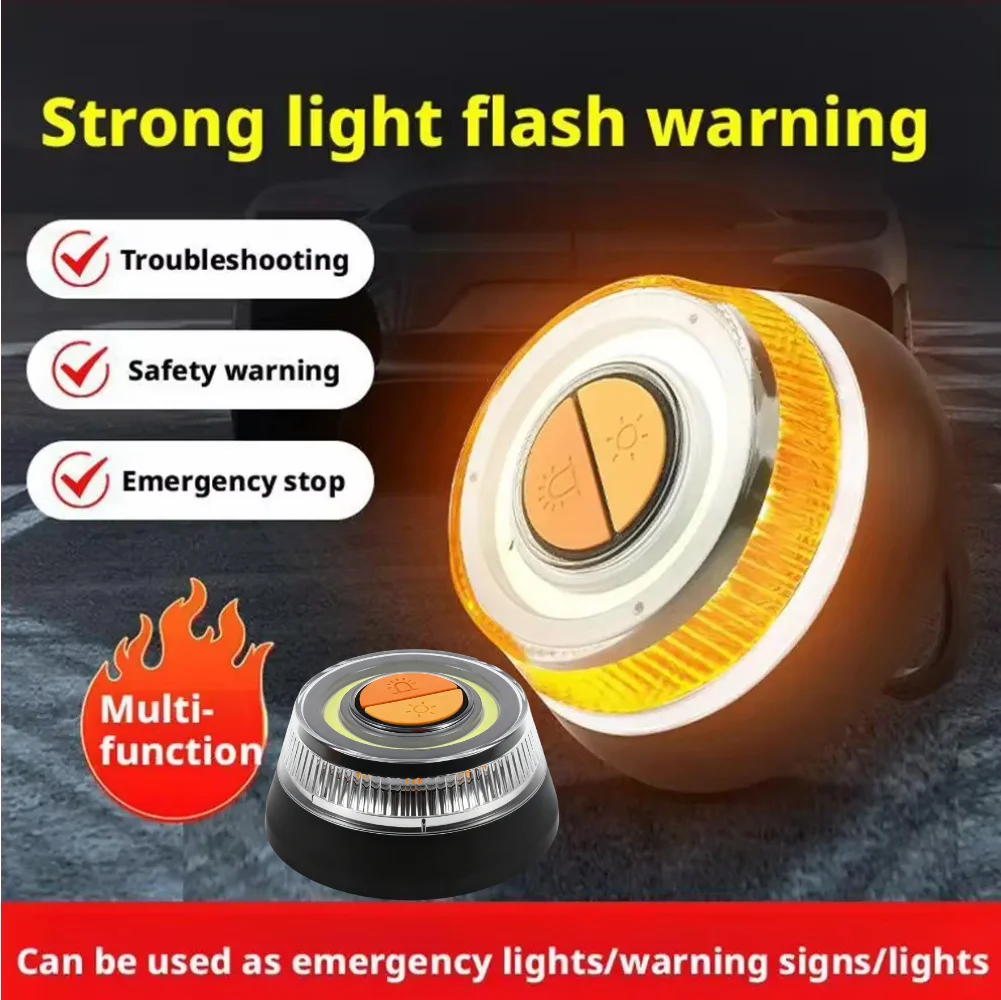 2/1PC 2026 latest version car emergency light Magnetic Induction Strobe Road Accident Lamp Beacon Safety Accessory Strobe Lights