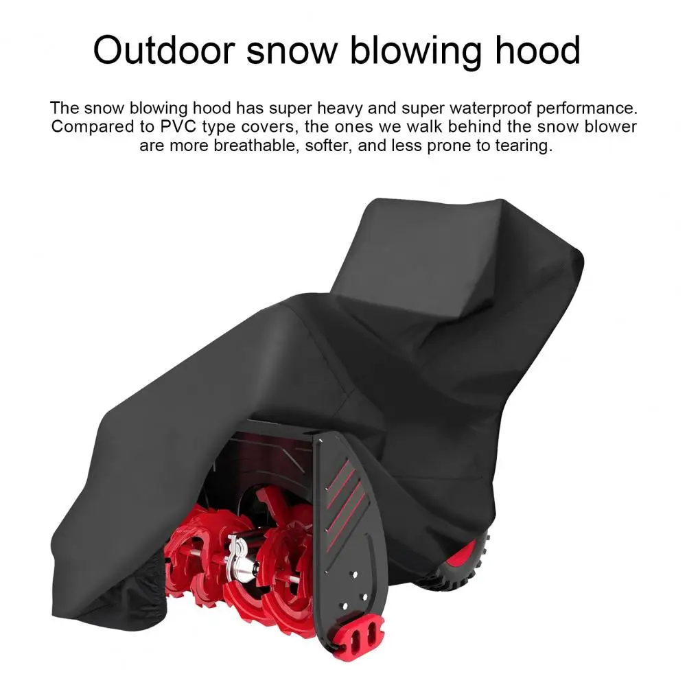 Outdoor Snow Blower Protector Heavy Duty Waterproof Snow Blower Cover for Outdoor Protection Universal Fit 600d Snow Thrower