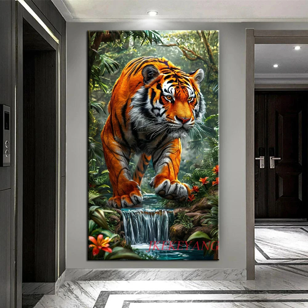 DIY Diamond Painting Cross Stitch Tiger and Black Panther Full drills Diamond Mosaic New Collection 2024 Home Decor