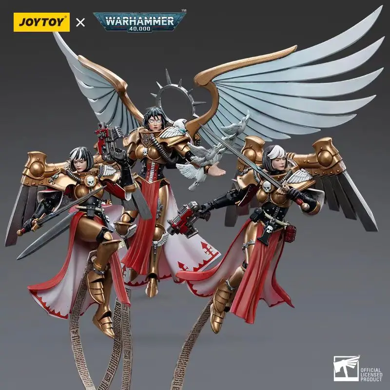 【متوفر 】JOYTOY Warhammer 40K Adepta Sororitas Celestine Living Saint 3PCS 1/18 ألعاب نماذج شخصيات الحركة
