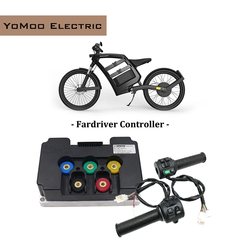 

3KW-5KW ND84450 Fardriver 84V DC 180A Phase 450A PMSM Sine Wave Motor Controller With T08 Throttle For Electric Motorcycles Bike