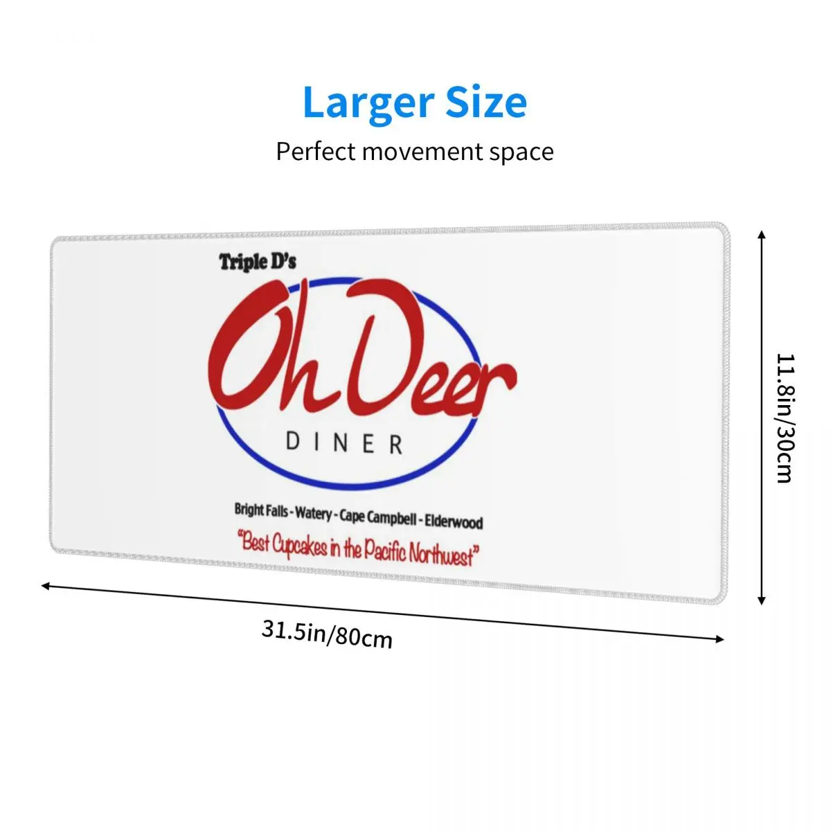 Large Mouse Pad Triple D_s Oh Deer Diner Gamer PC Laptop Mats Keyboard Carpet Computer Gaming Office Accessories Desk Mat