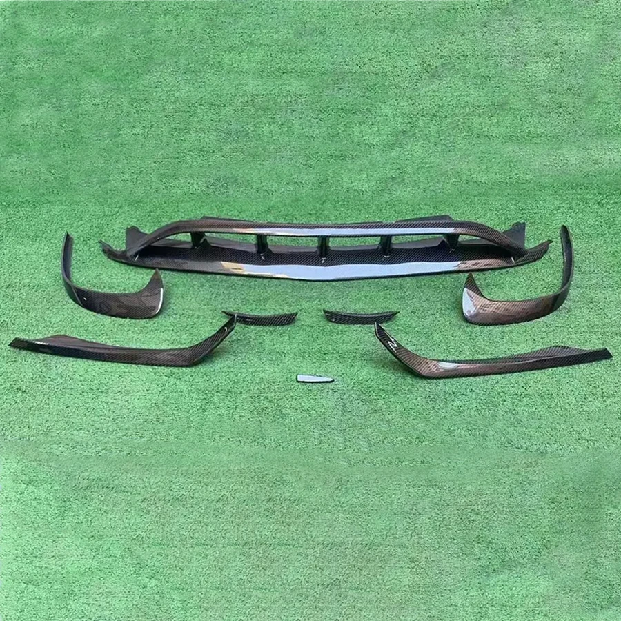For Mercedes Benz A Class AMG W176 A45 Carbon Fiber Car Front Bumper Diverter Spoiler Diffuser Front lip chin Car Accessories view 2