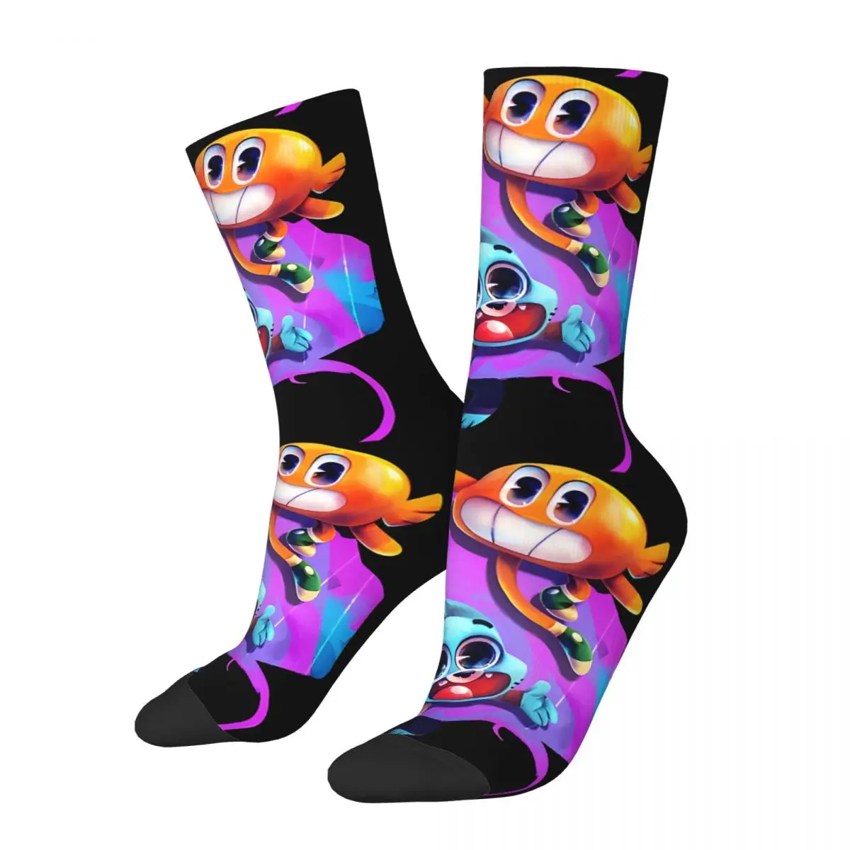 Funny Happy The Amazing World Fanart Retro Harajuku G-Gumball Street Style Novelty Seamless Crew Crazy Sock