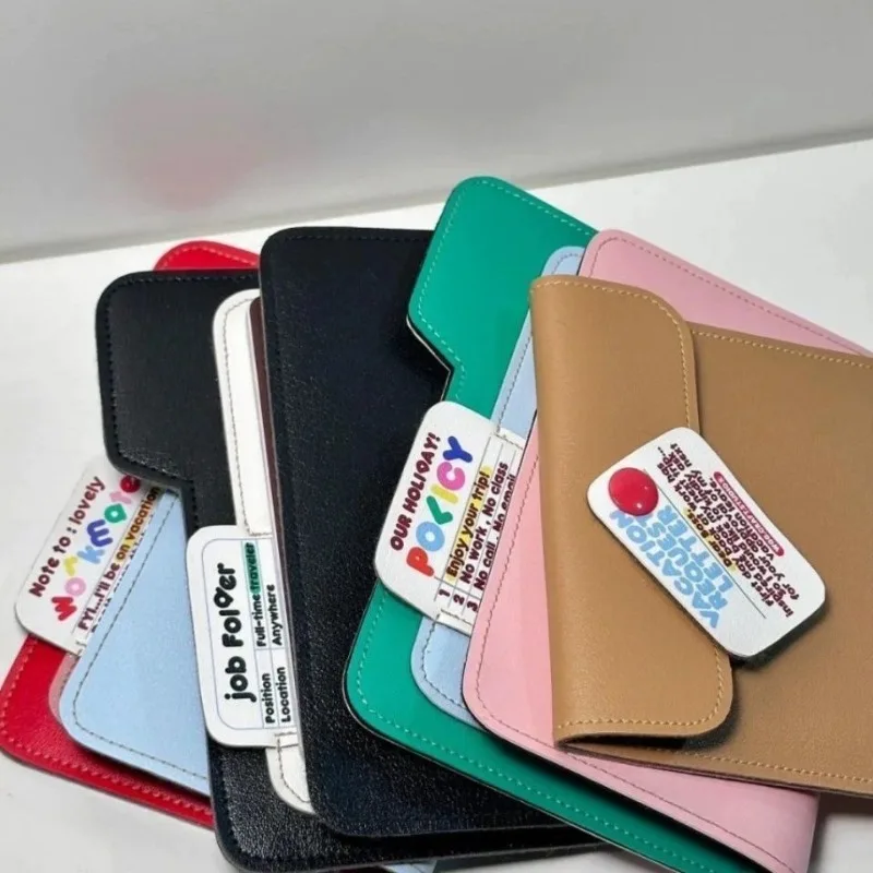 Color Blocked Passport Clip Ins Travel Card Bag Multifunctional Ticket Clip Storage Bag Versatile Fashion Temperament Wholesale