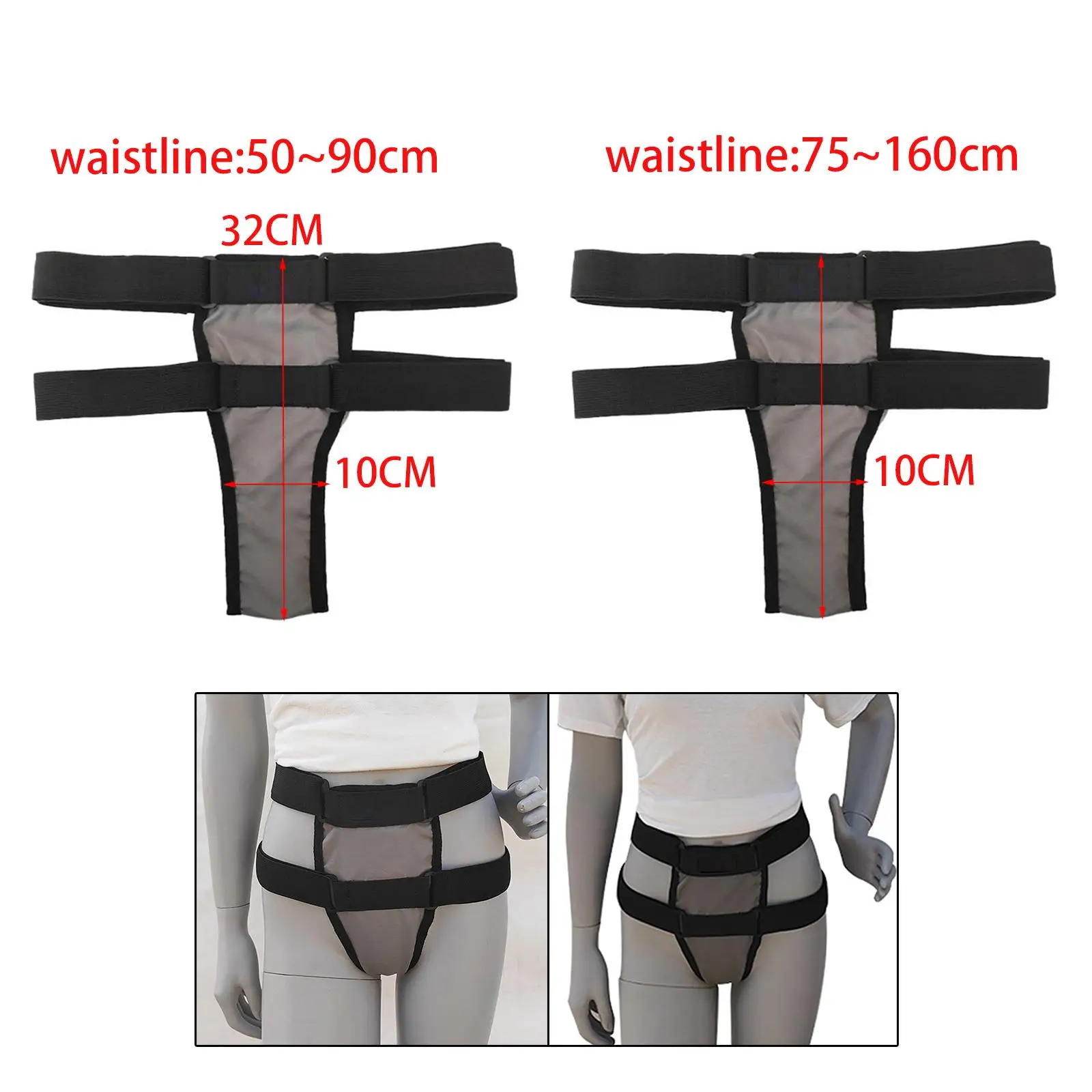 Pelvic Support Belt Black Accessory Uterus Brace for Treating Prolapse Women