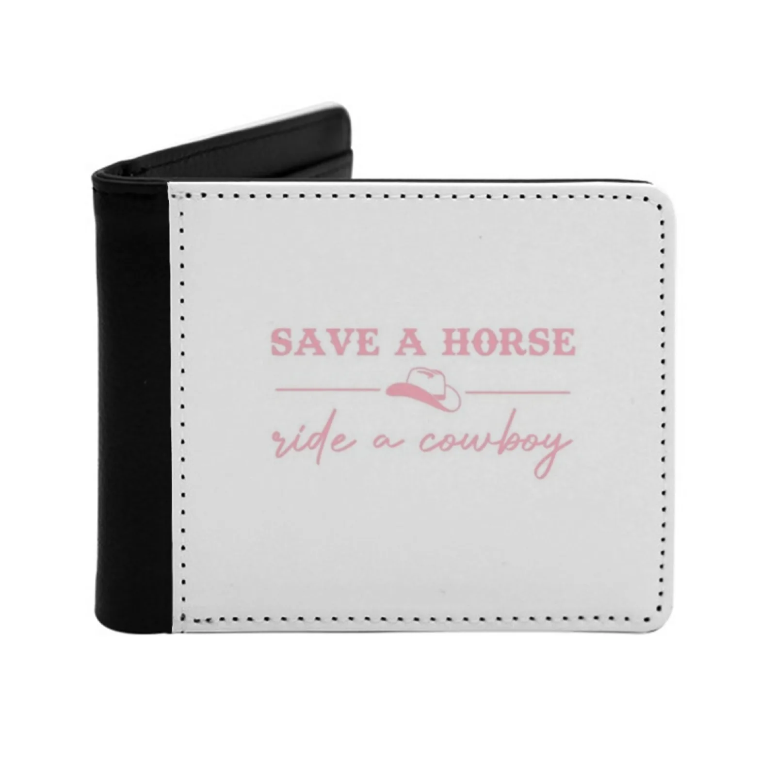 Save A Horse Ride A Cowboy Big Rich Men Wallets Card Man Wallet Short Purse Bi-Fold Personalized Purses Saveahorse Rideacowboy