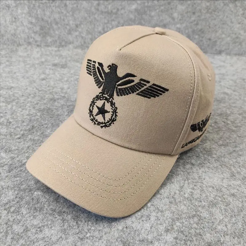 High Crown 5 Panel Baseball Cap, Men Round Top Peaked Hat