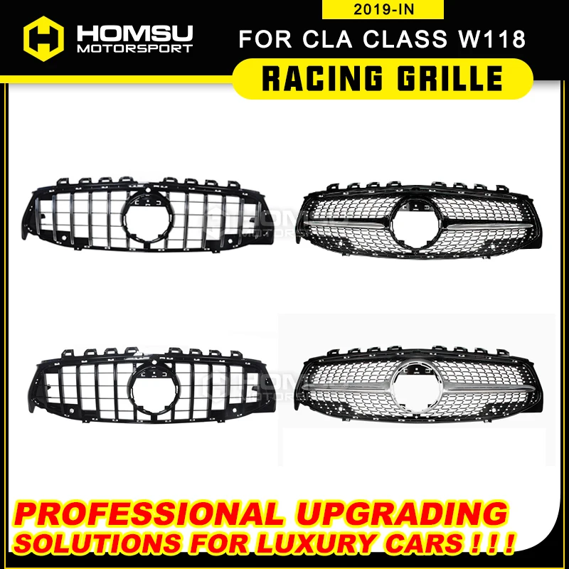 2020-2023-Year CLA W118 panamerica Grille For bens W118 Racing Gt grill Front bumper grille for Cla35 Cla200 C118 Grill