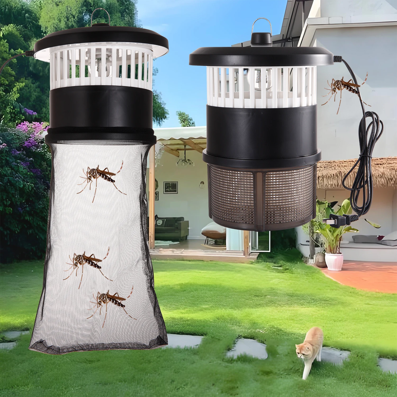 220V 6W Mosquito Killer Lamp Photocatalyst Inhalant Mosquito Trap Garden Outdoor Farmer Pest Bug Zapper Insect UV Light Catcher