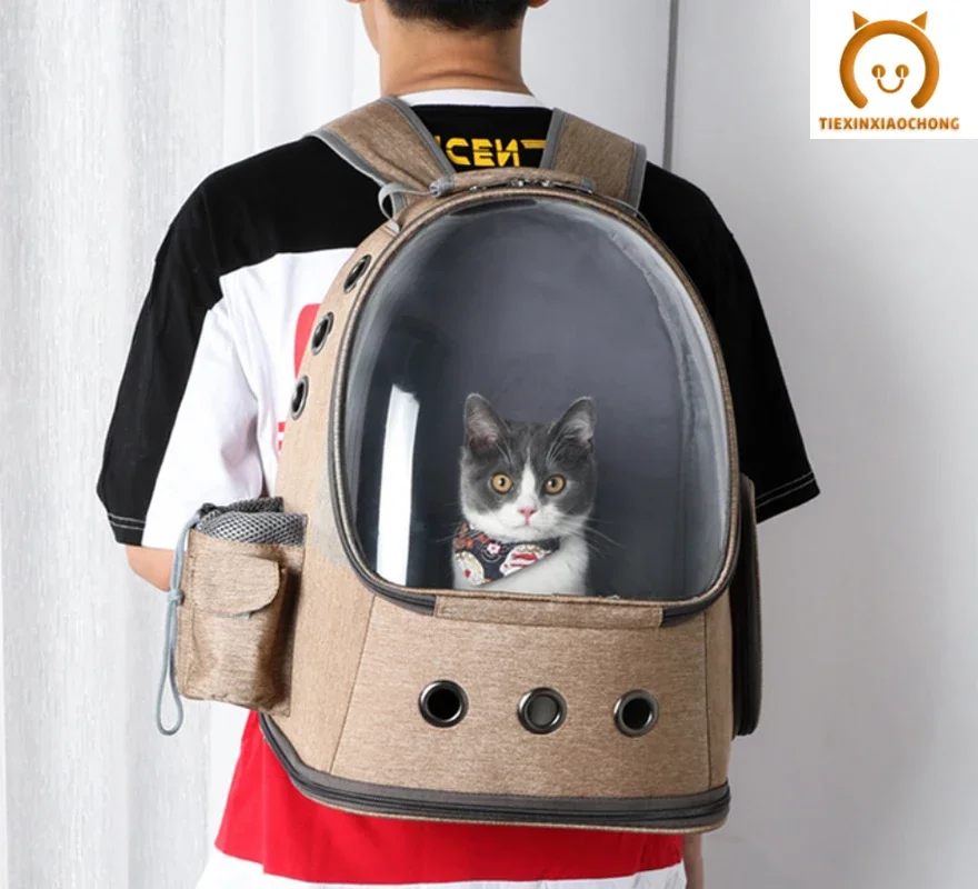 Cat Carrier Backpack Space Capsule Bubble Breathable Portable Pet Backpack Cat Small Dog Backpack Carrier for Travel and Hiking