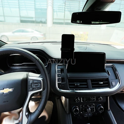 Imagen 2 del producto Soporte magnético para teléfono móvil, Base fija de pantalla para Chevrolet Tahoe 2024 2023 2022 2021, soporte de carga inalámbrica MagSafe