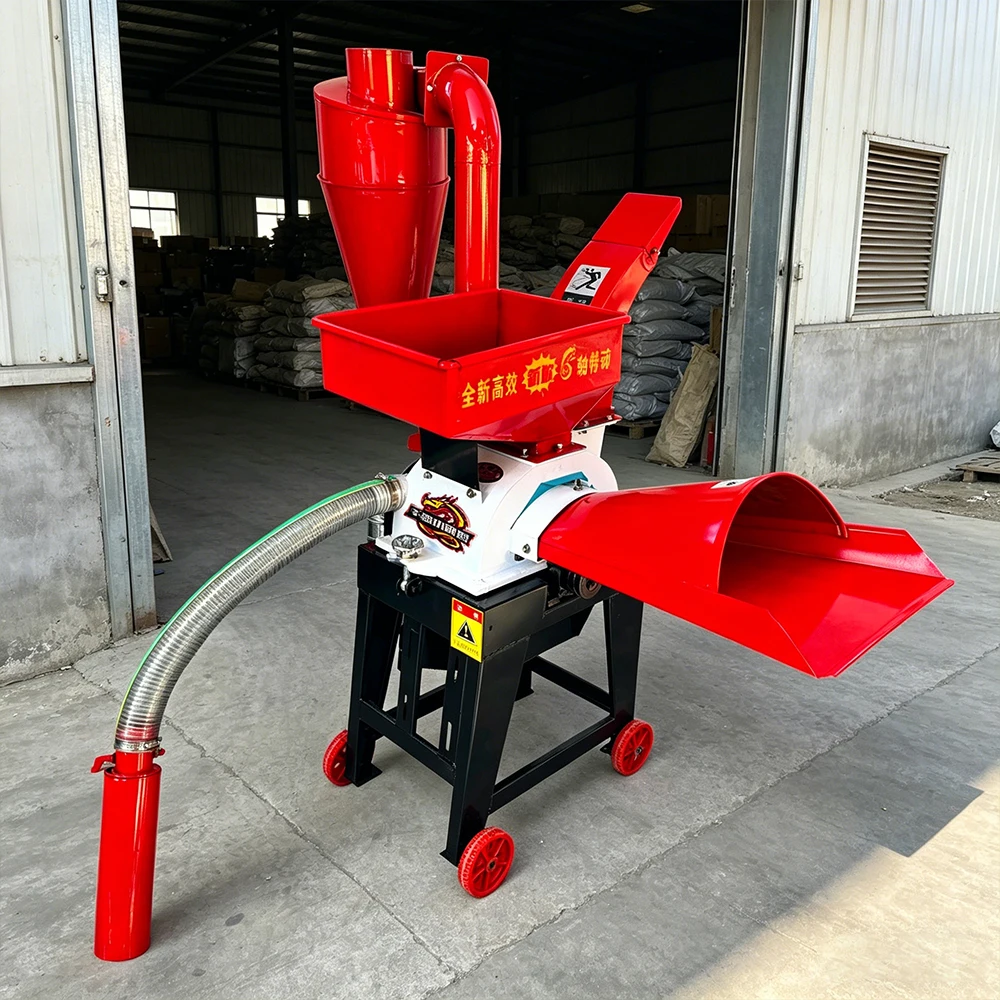 Factory Price Chaff Cutter Machine Silage Chopper Grass Cutter Fodder Cutter Grain Grinder with Cyclone for Cattle Feed Use