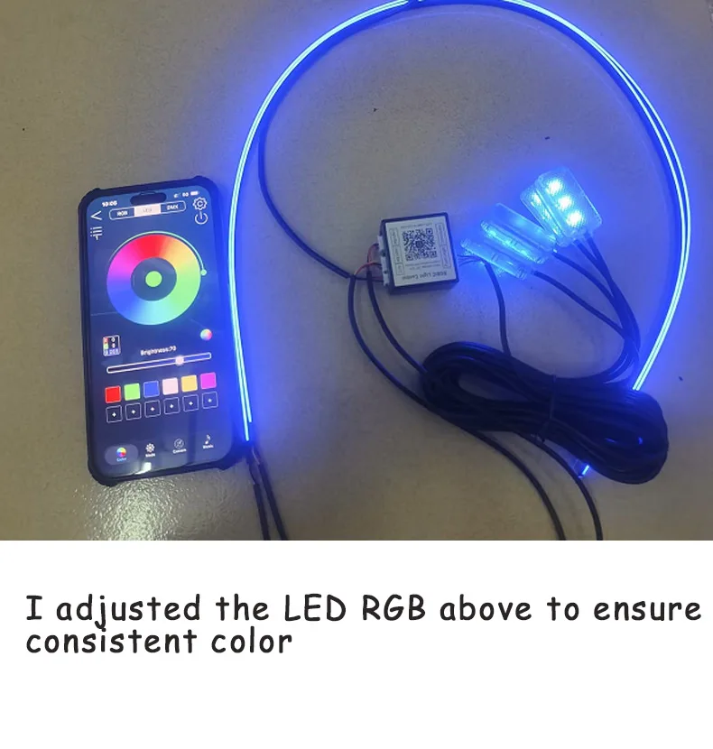 14/18 in 1 LED Acryl Auto Umgebungslicht RGB 64 213 Farbe Symphonie Acryl APP Streamer Atmosphäre Lampe Kit Eine Zone Dual Zone – Detail 32