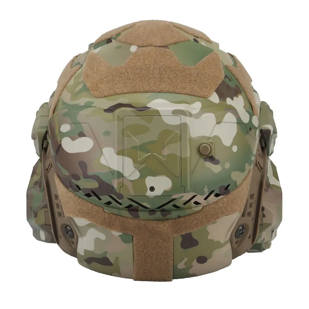 WLXW Casque Tactique Airsoft Rapide, Casque Militaire Airsoft Paintball avec Masque De Protection Intégral, Casque HD Intégré Et Ventilateur Anti- Buée,Bcp