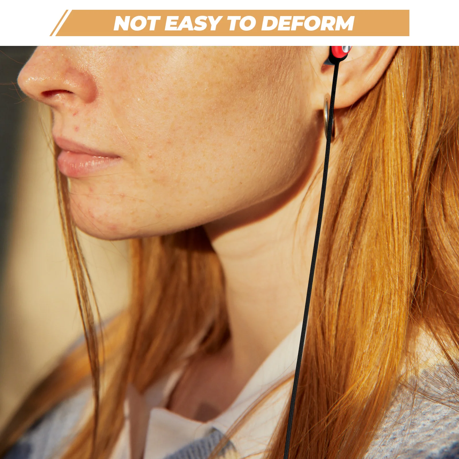 2-częściowe zatyczki do uszu na zewnątrz Smycz do słuchawek dousznych Praca Podróż Złącze do spania Przewód zapobiegający zgubieniu Sznur Żel krzemionkowy Pasek do słuchawek