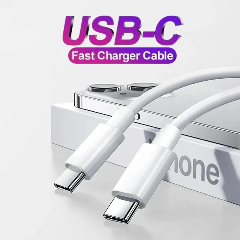 100W USB-C to Type-C Fast Charging Cable for iPhone 15 Pro Max Samsung Xiaomi Huawei Redmi Honor C to C Quick Charger Data Cable