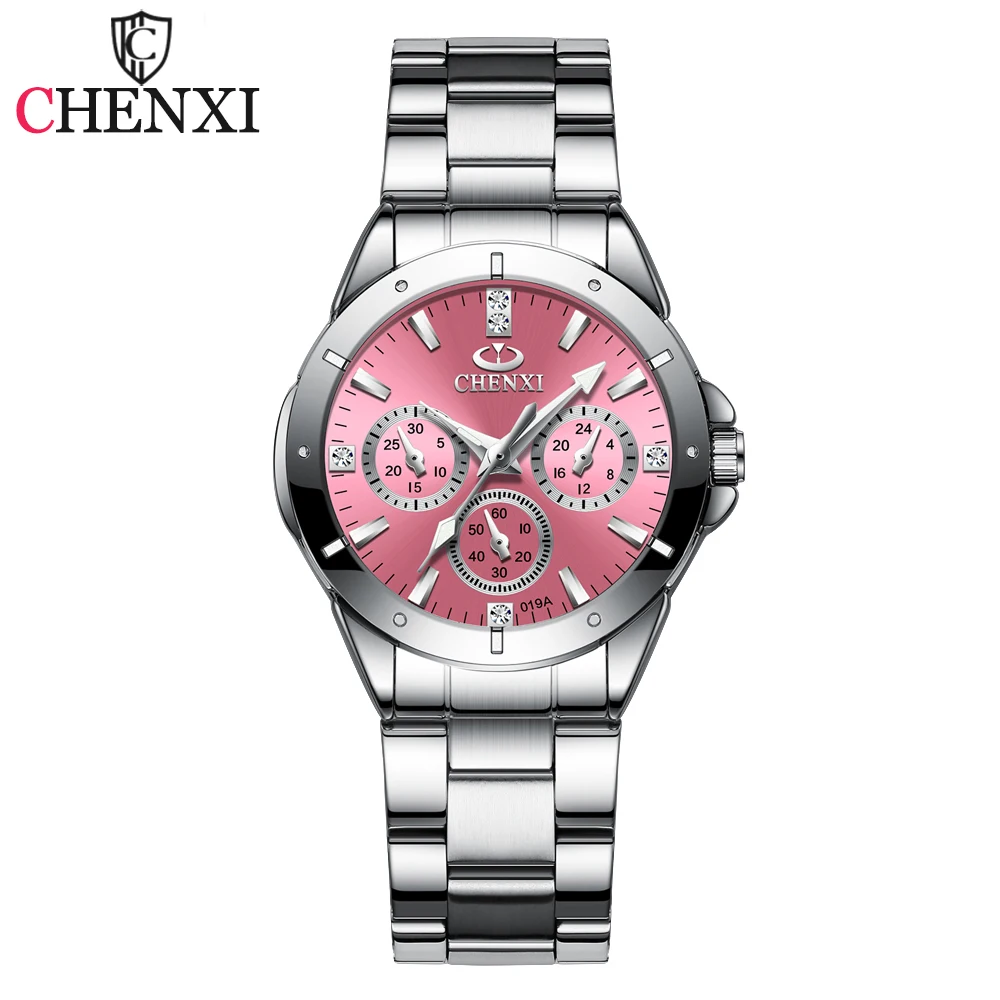 CHENXI 019A Women Luxury Watches Fashion Women\'s Quartz Wristwatches Top Brand Rhinestone Dial Clock Waterproof Reloj Mujer