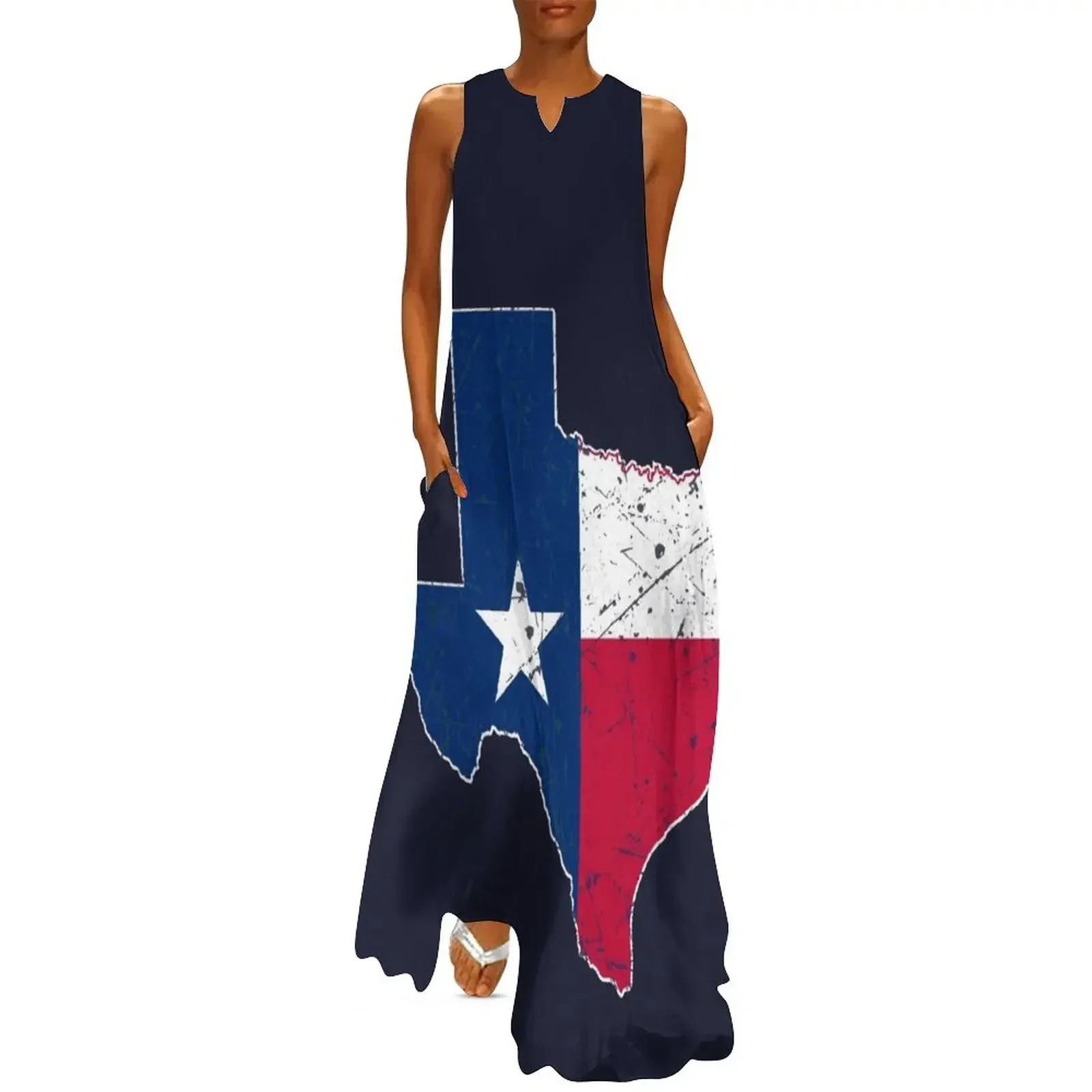

Texas Map Long Dress women party dresses summer dress for 2025 summer 2025 clothes